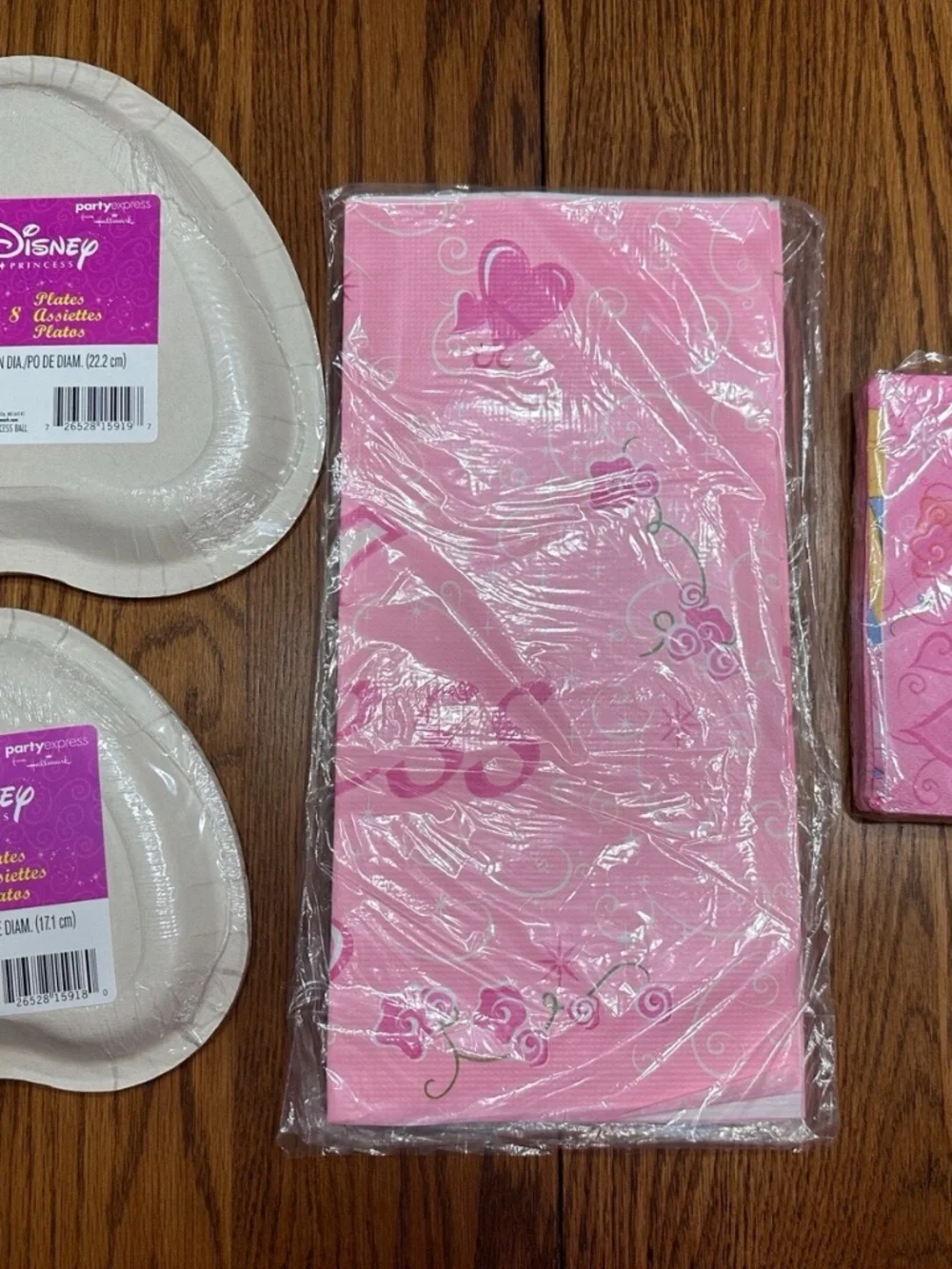 Disney Princess VTG 2004 Birthday Party Supplies Lot Hallmark Heart Plate Napkin